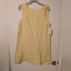 NWT Yellow Sleeveless Linen Dress